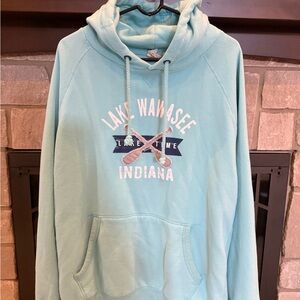 Lake Wawasee Aqua Hoodie